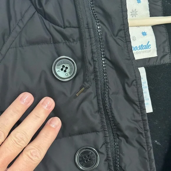 Aeropostale Black Puffer Jacket w/ Faux Fur Hood – Women’s Medium - Picture 4 of 9